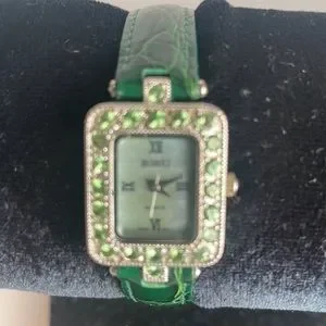 BADAVICI watch Green quartz movement stainless steel case back jewels womens BADAVICI | Accessories | Badavici Watch Green Quartz  main image 2